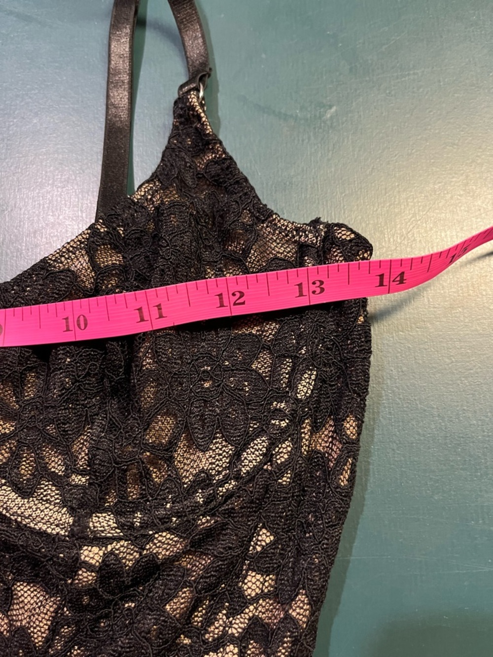 White Fox Black Lace Bustier Crop Top (245) - Picture 8 of 10